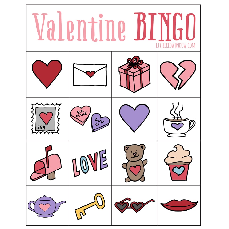 Free valentine bingo for kids